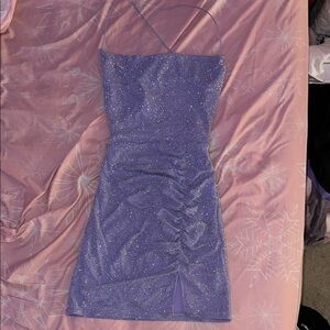 Windsor Sparkly Purple Bodycon Mini Dress Spaghetti Strap size Small